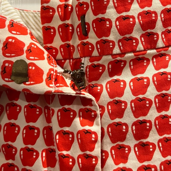 🍎J. Crew🍎 Apple Print Cotton Shorts Size 2 - Picture 6 of 8